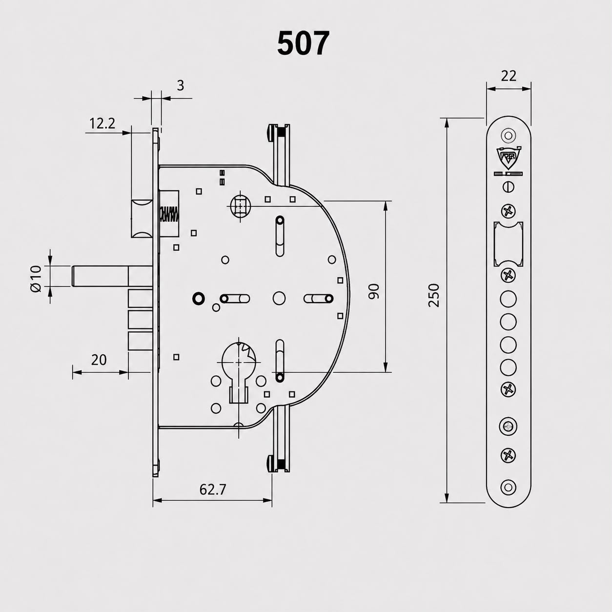 Kit cerradura 507 - RB LOCKS - Imagen 7